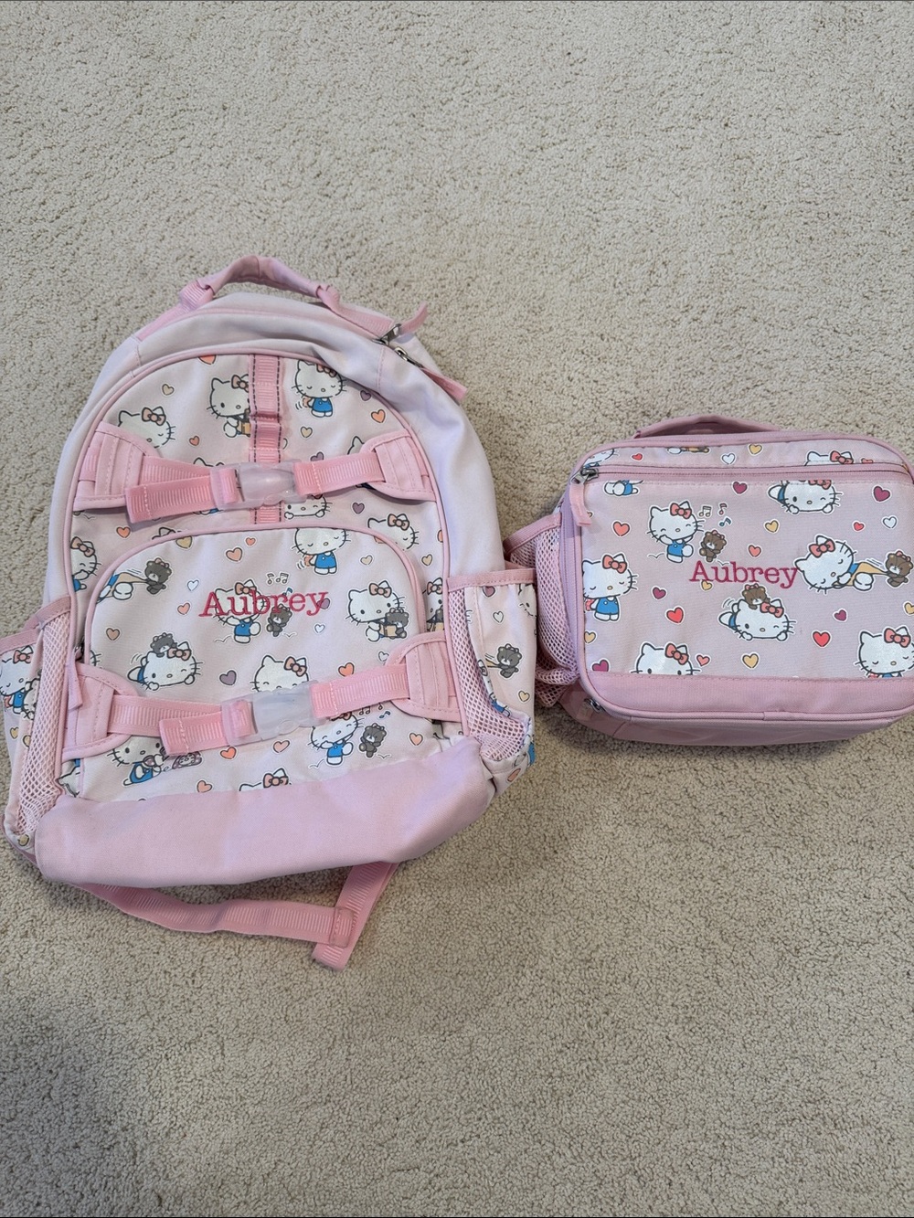Pottery Barn Kids Aubrey Backpack & Lunch Bag Set - Hello Kitty Print